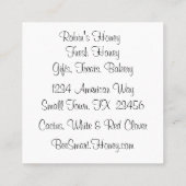 Honey Bee Fresh Honey Visitekaartje (Achterkant)