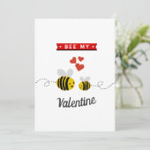 Honey Bee Funny Whimsy Valentijnsdag Feestdagenkaart (Staand voorkant)