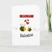 Honey Bee Funny Whimsy Valentijnsdag Kaart (Voorkant)