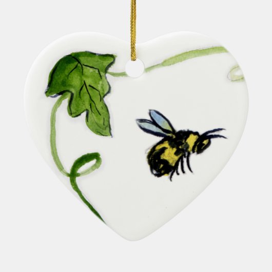 Honey Bee Garden Art Custom Ornament Pendant (Achterkant)