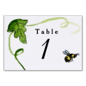Honey Bee Garden Personalized Number Table Card Kaart (Achterkant)