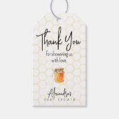 Honey Bee Gender Neutral Baby shower Dank u Cadeaulabel (Voorkant)