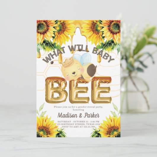 Honey Bee Gender Onthult Wat Zal baby Zijn Kaart (Staand voorkant)