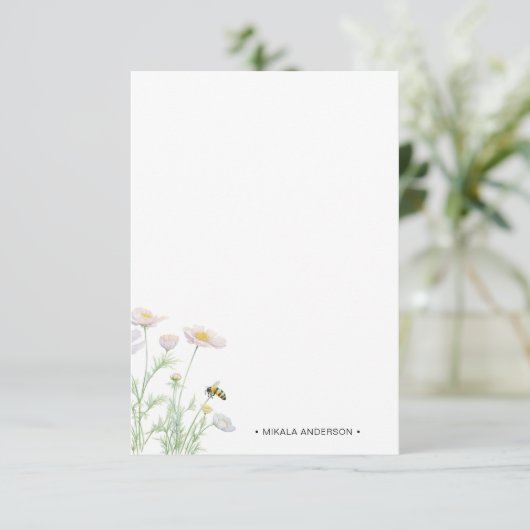 Honey Bee Gepersonaliseerde briefkaart (Staand voorkant)