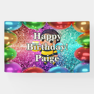 Honey Bee gepersonaliseerde karakter verjaardag ba Spandoek