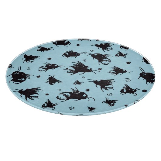 Honey Bee Glass Chopping Board - Cadeau voor mama Snijplank (Hoek)