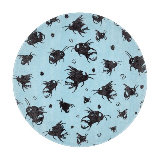 Honey Bee Glass Chopping Board - Cadeau voor mama Snijplank (Voorkant)