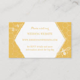 Honey Bee Golden Yellow Custom Website Card Informatiekaartje