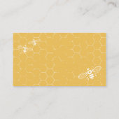 Honey Bee Golden Yellow Custom Website Card Informatiekaartje (Achterkant)
