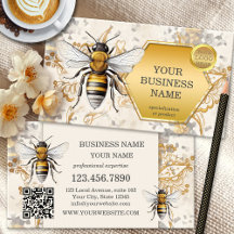 Honey Bee Gouden Logo QR Code
