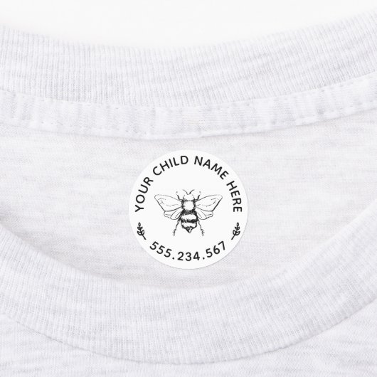 Honey Bee Graphic Custom Wasserij Kind Labels (Aangebracht)