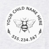 Honey Bee Graphic Custom Wasserij Kind Labels (Design 2)