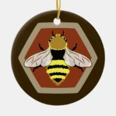 Honey Bee Graphic Keramisch Ornament (Voorkant)