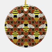 Honey Bee Graphic Keramisch Ornament (Achterkant)