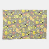 Honey Bee Grey Theedoek (Horizontaal)