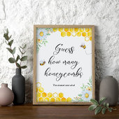 Honey Bee Guess Hoeveel Honeycombs Game Poster