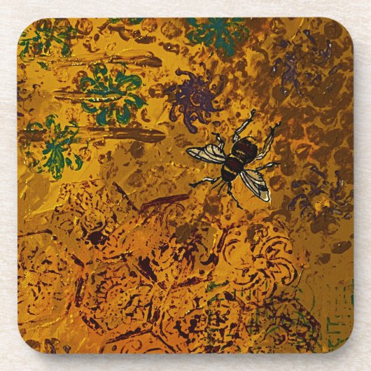 Honey Bee Hard Plastic onderzetter (Voorkant)