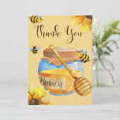 Honey Bee Hartelijk dank Kaart (Staand voorkant)