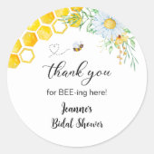 Honey Bee Hartelijk dank voor het bijen hier Ronde Sticker (Voorkant)