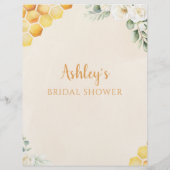 Honey Bee He Said She Said Bridal Shower Game (Achterkant)