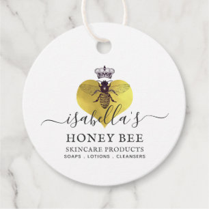 Honey Bee Heart Huidverzorging Faux Gold Folie Bedankjes Labels
