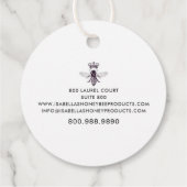 Honey Bee Heart Huidverzorging Faux Gold Folie Bedankjes Labels (Achterkant)