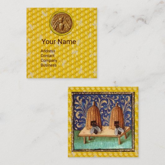 HONEY BEE HIV, BEEKEEPER, BEEKEEPER, APIARIST VIERKANTE VISITEKAARTJE (Voorkant / Achterkant)