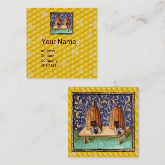 HONEY BEE HIV, BEEKEEPER, BEEKEEPER, APIARIST VIERKANTE VISITEKAARTJE (Voorkant / Achterkant)