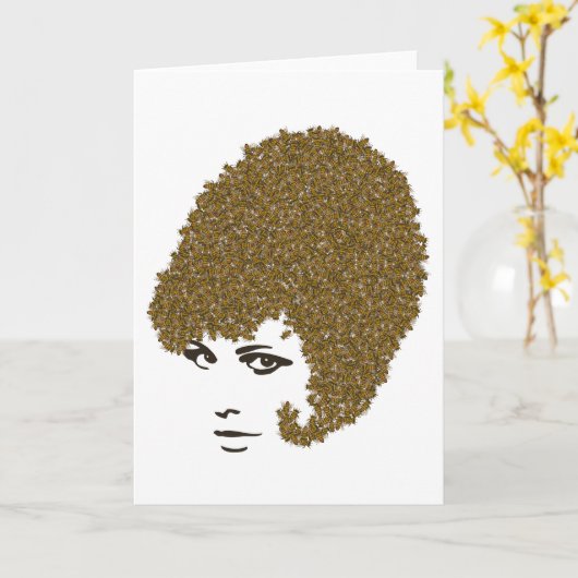 Honey Bee Hive-Wenskaart Kaart (Gele Bloem)