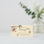 Honey Bee Hoe groot is mama's Baby shower Informatiekaartje (Staand voorkant)