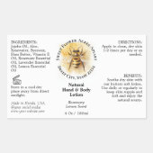 Honey Bee Honey Appiary Product Bottle Label (Voorkant)