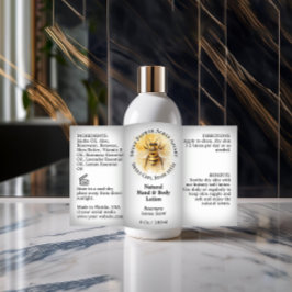 Honey Bee Honey Appiary Product Bottle Label