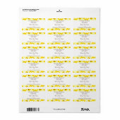 Honey Bee Honeycomb 1.25" x 2.375" Editable Label (Full Sheet)