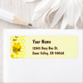 Honey Bee Honeycomb Aangepaste Adresetiketten Etiket (Insitu)