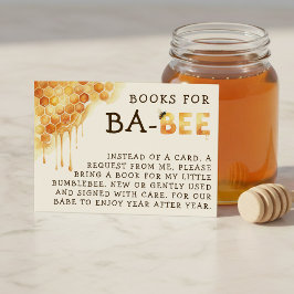 Honey Bee Honeycomb Baby Shower Book Request Informatiekaartje