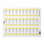 Honey Bee Honeycomb Custom 0.75" x 2.25" label (Full Sheet)