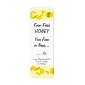 Honey Bee Honeycomb Custom 0.75" x 2.25" label (Voorkant)