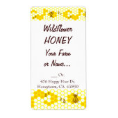 Honey Bee Honeycomb Custom 2" x 3.75" Label (Voorkant)