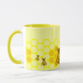 Honey Bee Honeycomb Custom Coffee Cup Mok (Links)