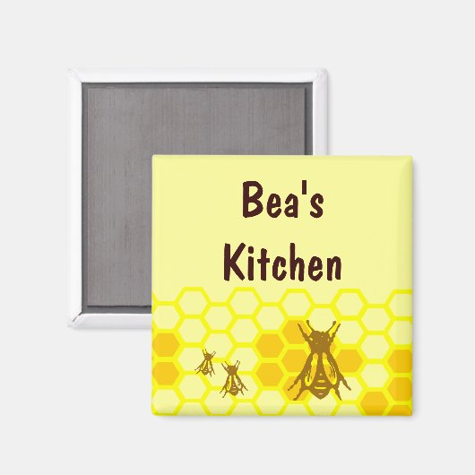 Honey Bee Honeycomb Custom Magnet (Voorkant / Achterkant)