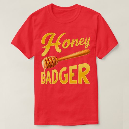 Honey Bee Honeycomb Cute Animal Honey Badger T-shirt (Design voorkant)