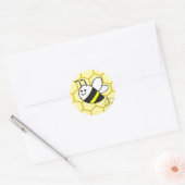 Honey Bee Honeycomb Drawing Ronde Sticker (Envelop)