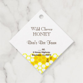 Honey Bee Honeycomb Pattern Custom Product Labels