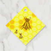Honey Bee Honeycomb Pattern Custom Product Labels (Achterkant)