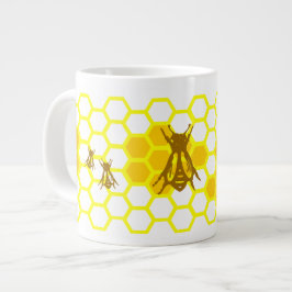 Honey Bee Honeycomb Pattern Mok