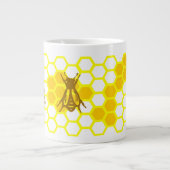 Honey Bee Honeycomb Pattern Mok (Voorkant)