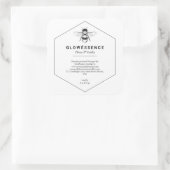 Honey bee honeycomb Vanilla Wax Candle Homemade Vierkante Sticker (Tas)