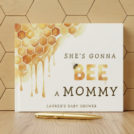 Honey Bee Honeycomb Watercolor Baby Shower Gastenboek