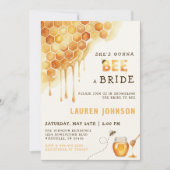 Honey Bee Honeycomb Watercolor Bridal Shower Kaart (Voorkant)