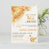 Honey Bee Honeycomb Watercolor Bridal Shower Kaart (Staand voorkant)